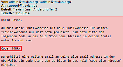 eMailadresse ändern